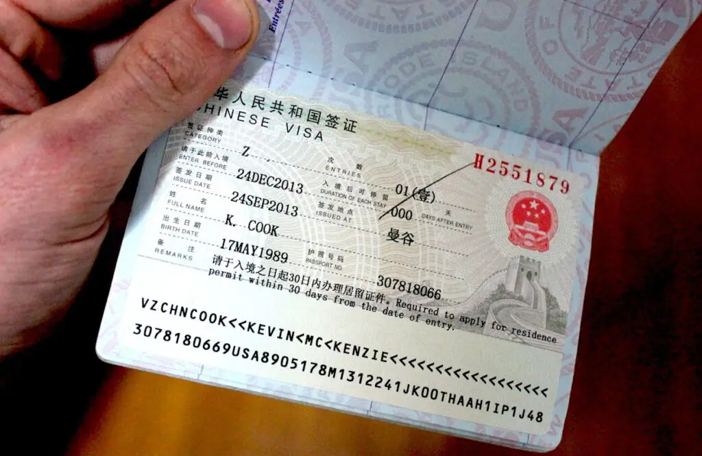 Visa para China en México